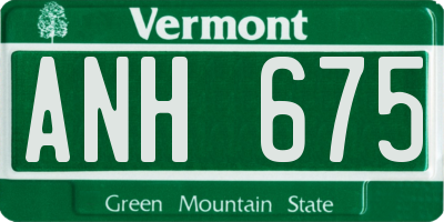 VT license plate ANH675