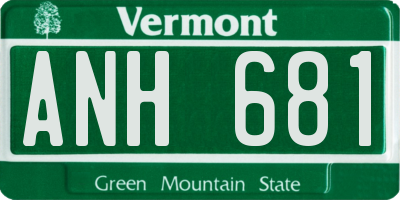 VT license plate ANH681