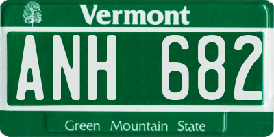 VT license plate ANH682