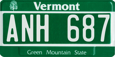 VT license plate ANH687