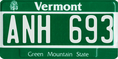 VT license plate ANH693
