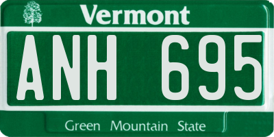 VT license plate ANH695