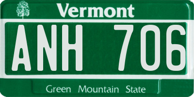 VT license plate ANH706