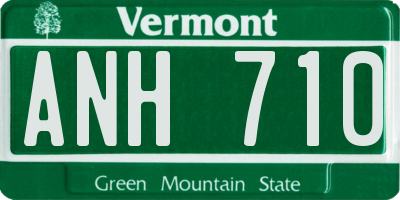 VT license plate ANH710