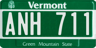 VT license plate ANH711