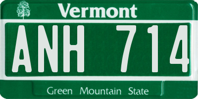 VT license plate ANH714
