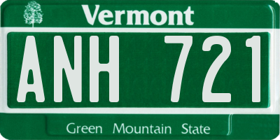 VT license plate ANH721