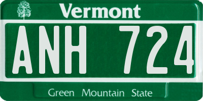 VT license plate ANH724