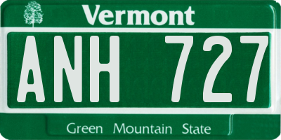 VT license plate ANH727