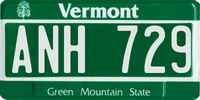 VT license plate ANH729