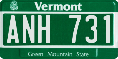 VT license plate ANH731