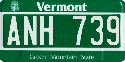 VT license plate ANH739