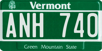 VT license plate ANH740
