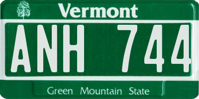 VT license plate ANH744