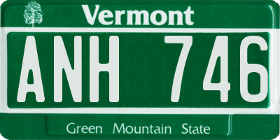 VT license plate ANH746