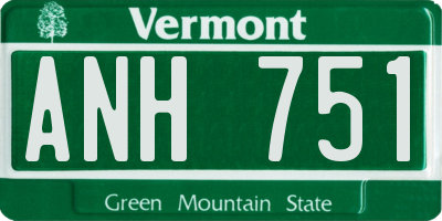 VT license plate ANH751