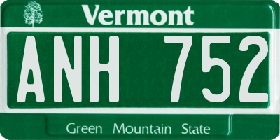VT license plate ANH752