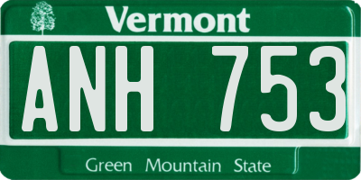 VT license plate ANH753