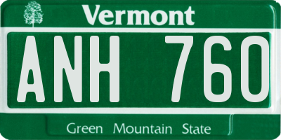 VT license plate ANH760
