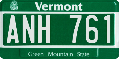 VT license plate ANH761