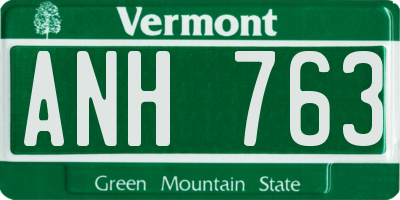 VT license plate ANH763