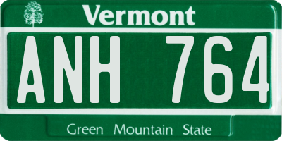 VT license plate ANH764