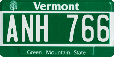 VT license plate ANH766