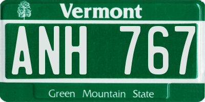 VT license plate ANH767