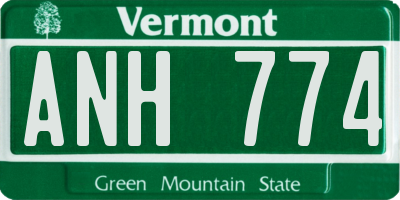 VT license plate ANH774