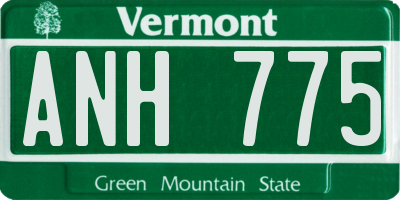 VT license plate ANH775