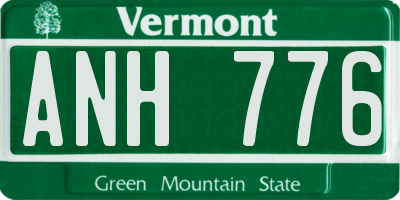 VT license plate ANH776