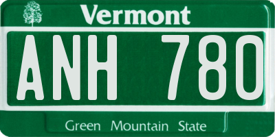 VT license plate ANH780