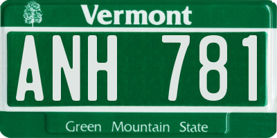 VT license plate ANH781