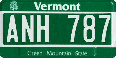 VT license plate ANH787