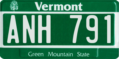 VT license plate ANH791