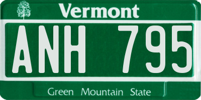 VT license plate ANH795
