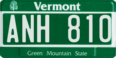 VT license plate ANH810
