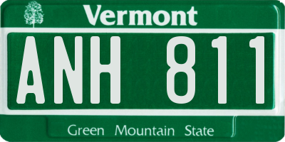 VT license plate ANH811