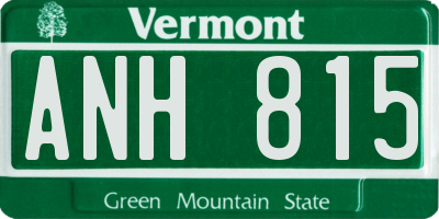VT license plate ANH815