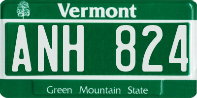 VT license plate ANH824