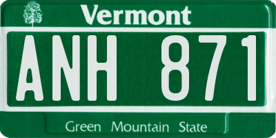 VT license plate ANH871