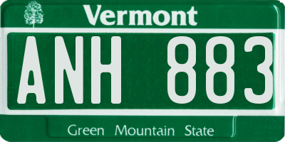 VT license plate ANH883