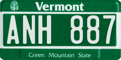 VT license plate ANH887