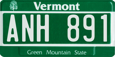 VT license plate ANH891