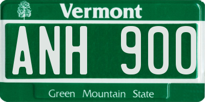 VT license plate ANH900