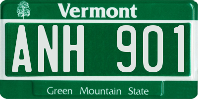 VT license plate ANH901