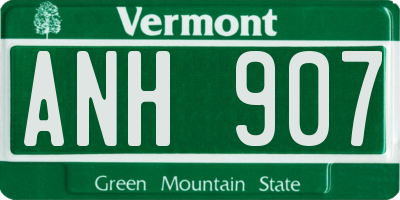 VT license plate ANH907