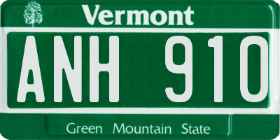 VT license plate ANH910