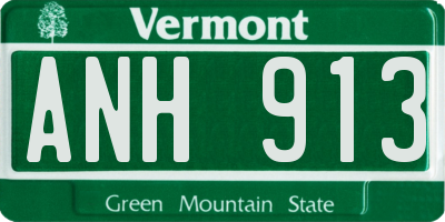 VT license plate ANH913