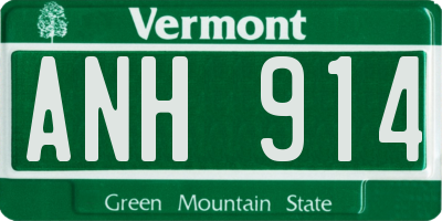 VT license plate ANH914